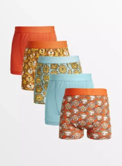 Jungle Print Trunks 5 Pack3-4 Years