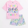 Bluey Dance Mode Short Sleeve Pyjamas 1-1.5 Years -Hush Puppies Clothing Sale tuc144007236 Pink R Z001A