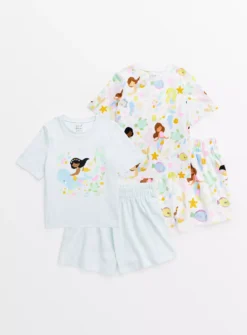 Mermaid Shortie Pyjama 2 Pack 1-1.5 Years -Hush Puppies Clothing Sale tuc144008853 Blue R Z001A