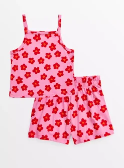 Pink & Red Floral Shortie Pyjamas 4-5 Years 5 Pink & Red Floral Shortie Pyjamas 4-5 Years -Hush Puppies Clothing Sale tuc144009362 Pink R Z001A