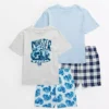 Blue Monster Truck & Check Pyjama Sets 2 Pack 4-5 Years -Hush Puppies Clothing Sale tuc144023990 Multi20Coloured R Z001A