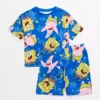SpongeBob SquarePants Blue Graphic Pyjamas 4-5 Years -Hush Puppies Clothing Sale tuc144029494 Blue R Z001A