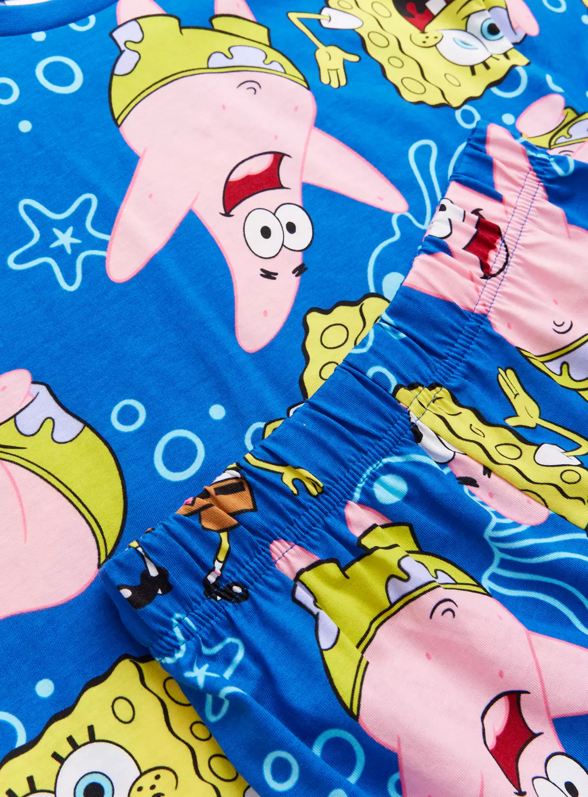 SpongeBob SquarePants Blue Graphic Pyjamas 4-5 Years 4 SpongeBob SquarePants Blue Graphic Pyjamas 4-5 Years - Image 2