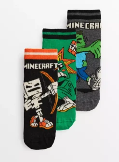Minecraft Characters Ankle Socks 3 Pack6-8.5 -Hush Puppies Clothing Sale tuc144035860 Green R Z001A