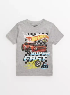 Hot Wheels Grey Graphic T-Shirt 13 Years