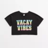 Black Vacay Vibes Print T-Shirt 13 Years -Hush Puppies Clothing Sale tuc144055182 Black R Z001A 2