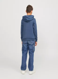 JACK & JONES JUNIOR Graphic Hooded Sweatshirt 10 Years -Hush Puppies Clothing Sale tuc144091554 Blue R Z003A
