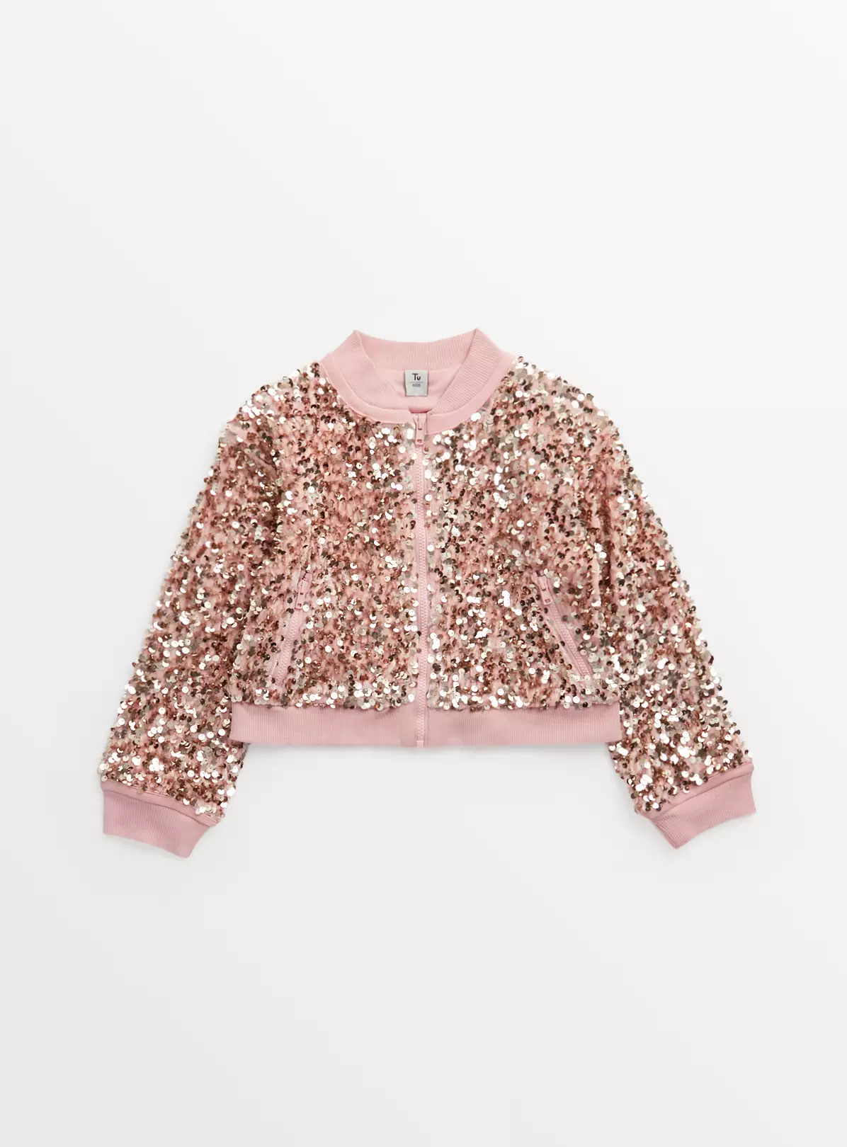 Pink Sequin Bomber Jacket 13 Years 4 Pink Sequin Bomber Jacket 13 Years - Image 2