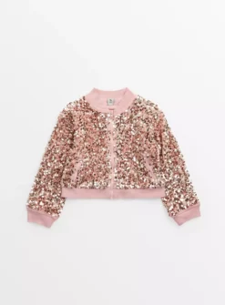 Pink Sequin Bomber Jacket 7 Years -Hush Puppies Clothing Sale tuc144111893 Pink R Z001A