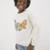 FATFACE Butterfly Crew Sweatshirt 3-4 Years -Hush Puppies Clothing Sale tuc144130040 White R Z001A 1