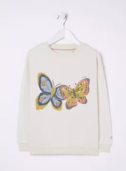 FATFACE Butterfly Crew Sweatshirt 3-4 Years -Hush Puppies Clothing Sale tuc144130040 White R Z004A 1