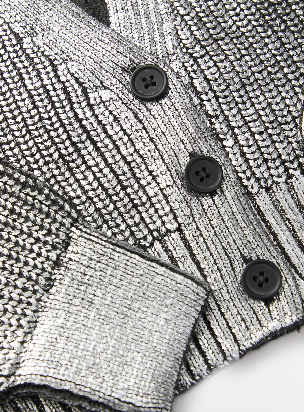 Metallic Silver Cropped Cardigan 13 Years 4 Metallic Silver Cropped Cardigan 13 Years - Image 2