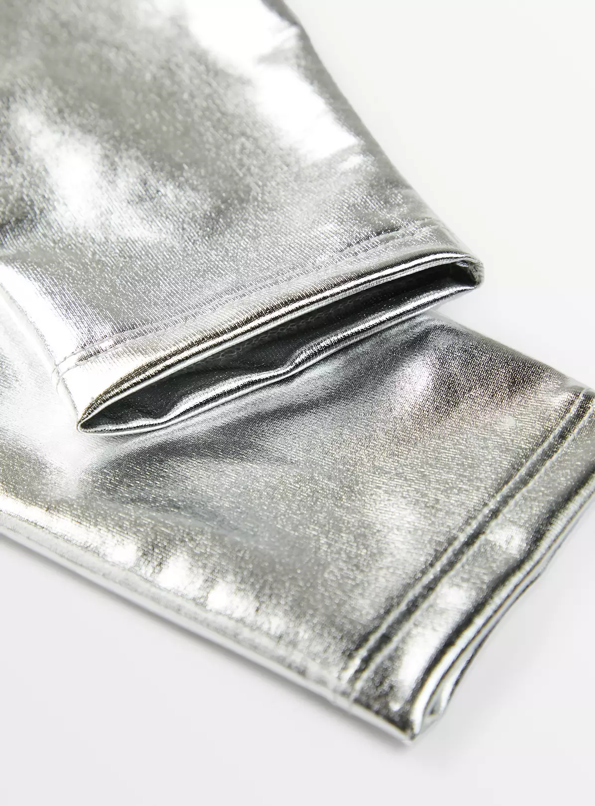 Silver Metallic Leggings 6 Years 4 Silver Metallic Leggings 6 Years - Image 2