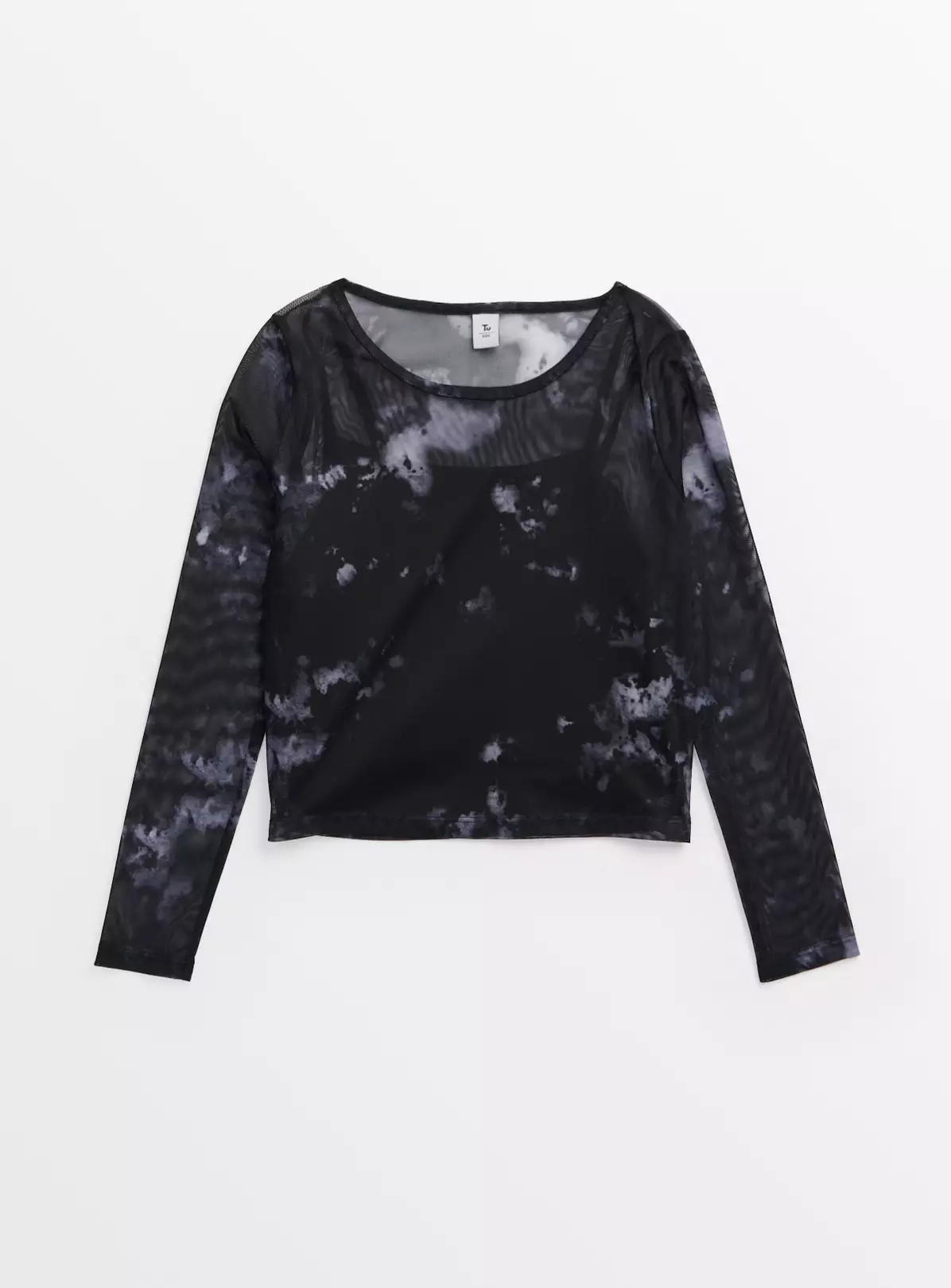Black Printed Mesh Long Sleeve Top9 Years 3 Black Printed Mesh Long Sleeve Top9 Years