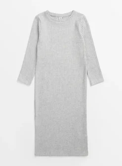 Grey Soft Knit Column Dress 8 Years