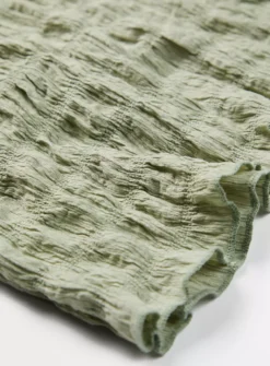 Khaki Bubble Crinkle Column Dress 13 Years