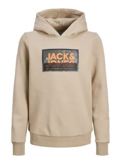 JACK & JONES JUNIOR Beige Jcologan Printed Hoodie Junior 8 Years -Hush Puppies Clothing Sale tuc144198976 Beige R Z001A