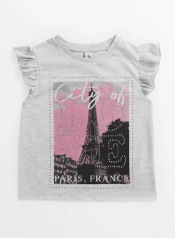 Grey Paris Graphic T-Shirt 12 Years -Hush Puppies Clothing Sale tuc144199848 Grey R Z001A 2