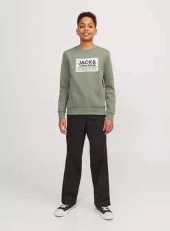 JACK & JONES JUNIOR Green Printed Crew Neck Sweatshirt Junior 10 Years -Hush Puppies Clothing Sale tuc144203691 Green R Z002A 1