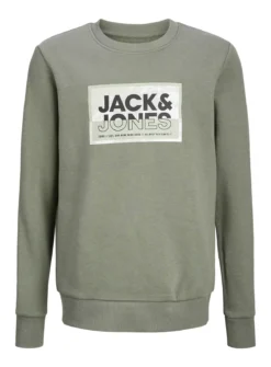 JACK & JONES JUNIOR Green Printed Crew Neck Sweatshirt Junior 10 Years -Hush Puppies Clothing Sale tuc144203691 Green R Z006A 1
