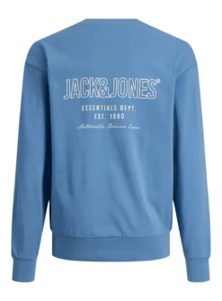 JACK & JONES JUNIOR Blue Crew Neck Sweatshirt Junior 8 Years -Hush Puppies Clothing Sale tuc144204387 Blue R Z002A