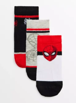 Marvel Spider-Man Print Cropped Ankle Socks 3 Pack 6-8.5 -Hush Puppies Clothing Sale tuc144266609 Red R Z001A