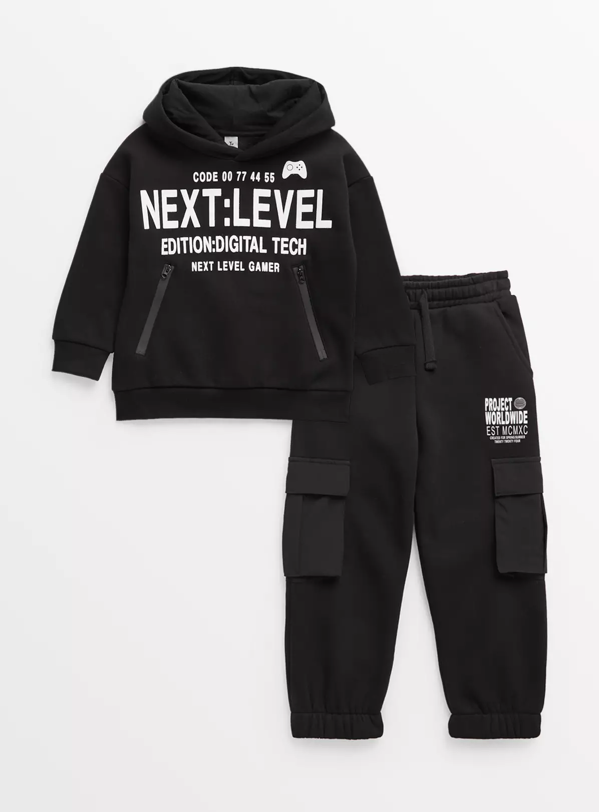 Black Next Level Gamer Hoodie & Joggers 6 Years 4 Black Next Level Gamer Hoodie & Joggers 6 Years - Image 2