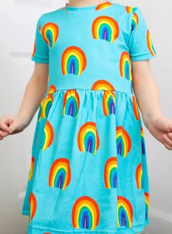 FRED & NOAH Aqua Rainbow Dress 3-4 Years -Hush Puppies Clothing Sale tuc144293922 Multi20Coloured R Z002A