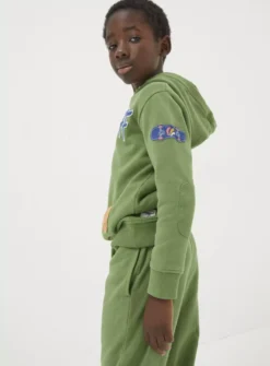 FATFACE Badge Sweat Popover Hoodie 3-4 Years -Hush Puppies Clothing Sale tuc144333322 Green R Z002A