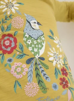 FATFACE Bird Graphic T Shirt 3-4 Years -Hush Puppies Clothing Sale tuc144335088 Yellow R Z003A