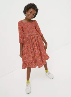 FATFACE Adele Floral Printed Dress 3-4 Years 9 FATFACE Adele Floral Printed Dress 3-4 Years -Hush Puppies Clothing Sale tuc144341015 Red R Z001A