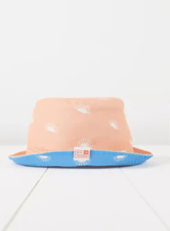 GRASS & AIR Sun Print Bucket Hat Peach 5-6 Years -Hush Puppies Clothing Sale tuc144423037 Orange R Z002A 1