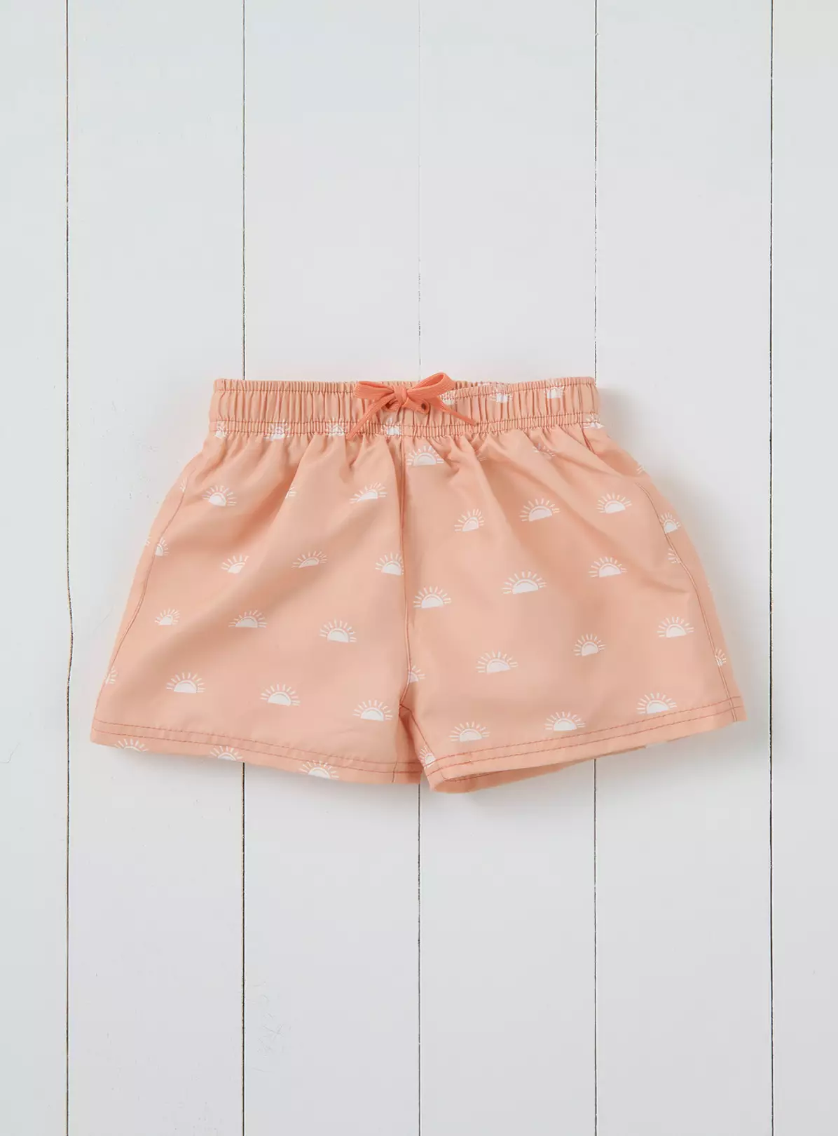 GRASS & AIR Sun Print Woven Swimshort Peach 2-3 Years 7 GRASS & AIR Sun Print Woven Swimshort Peach 2-3 Years - Image 5