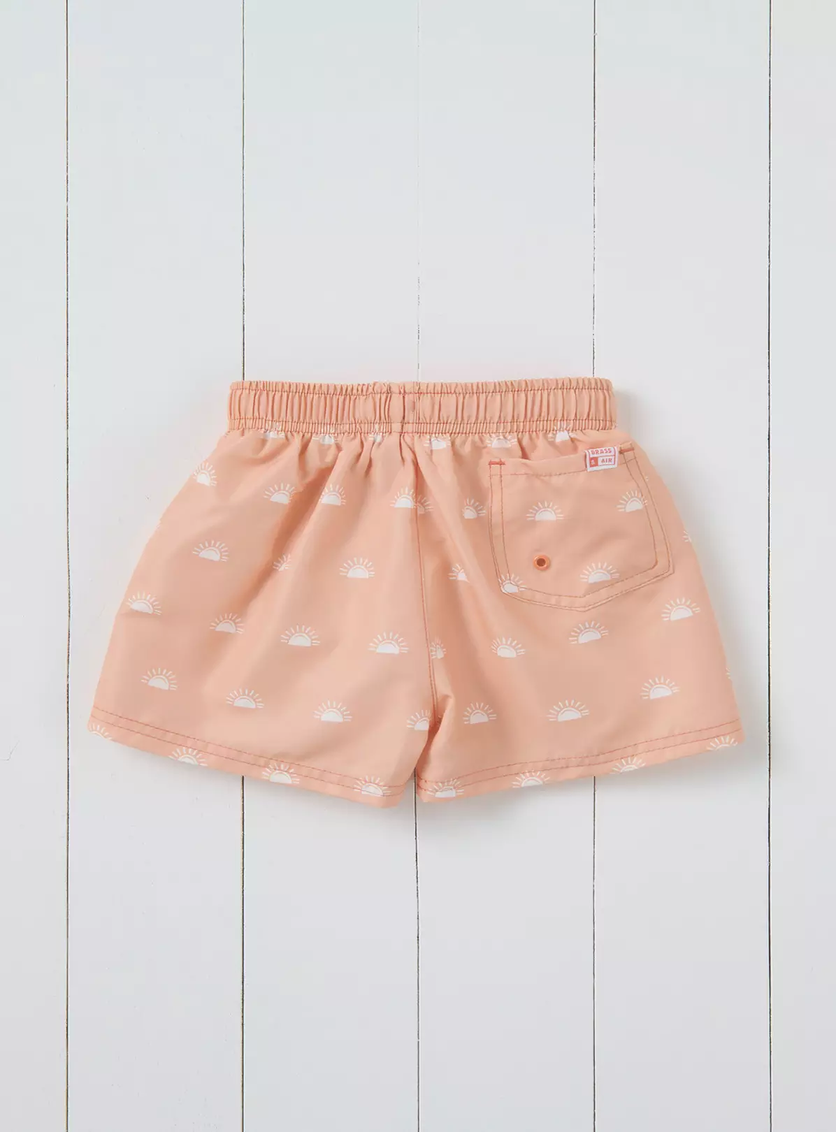 GRASS & AIR Sun Print Woven Swimshort Peach 2-3 Years 5 GRASS & AIR Sun Print Woven Swimshort Peach 2-3 Years - Image 3