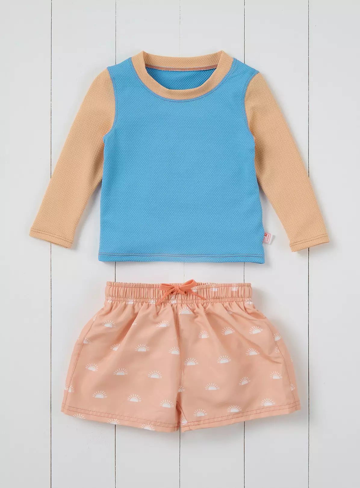 GRASS & AIR Sun Print Woven Swimshort Peach 2-3 Years 3 GRASS & AIR Sun Print Woven Swimshort Peach 2-3 Years