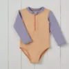 GRASS & AIR Long Sleeve S Colourblock Swimsuit Peach 18-24 Month -Hush Puppies Clothing Sale tuc144424873 Orange R Z001A