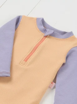 GRASS & AIR Long Sleeve S Colourblock Swimsuit Peach 18-24 Month -Hush Puppies Clothing Sale tuc144424873 Orange R Z002A