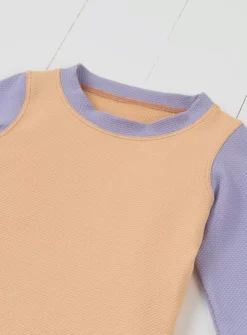 GRASS & AIR Colourblock Long Sleeve Rash Vest Peach 2-3 Years 8 GRASS & AIR Colourblock Long Sleeve Rash Vest Peach 2-3 Years -Hush Puppies Clothing Sale tuc144425260 Orange R Z002A