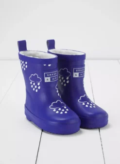 GRASS & AIR Inky Blue Colour Changing Kids Winter Wellies 5 Infant -Hush Puppies Clothing Sale tuc144429084 Blue R Z001A