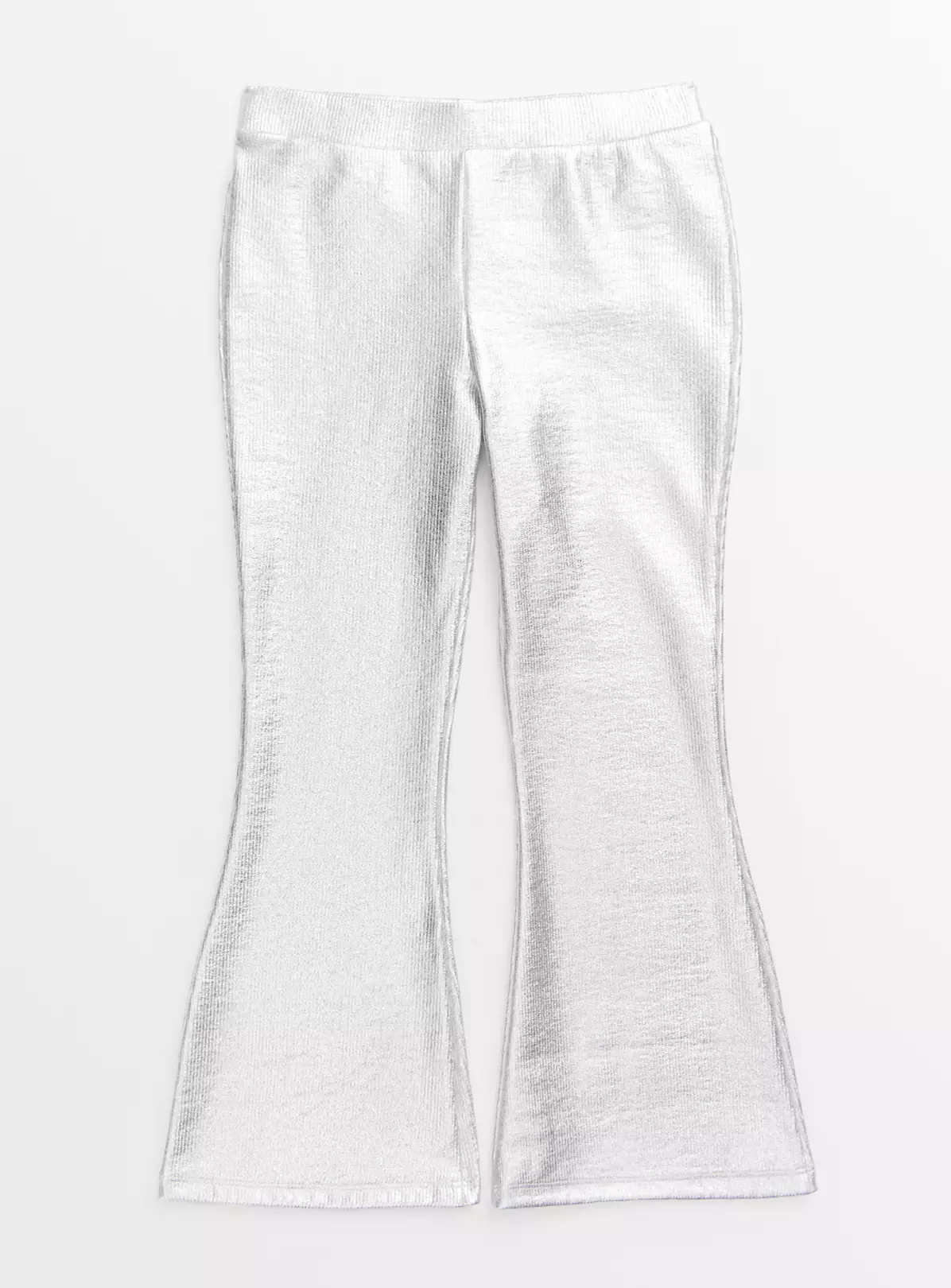 Metallic Silver Flared Trousers 11 Years 3 Metallic Silver Flared Trousers 11 Years