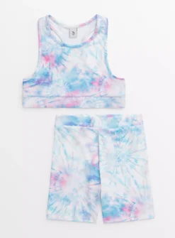 Tie Dye Top & Cycle Shorts 8 Years