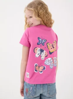 FATFACE Butterfly Fact T Shirt Washed Pink 3-4 Years -Hush Puppies Clothing Sale tuc144485561 Pink R Z002A