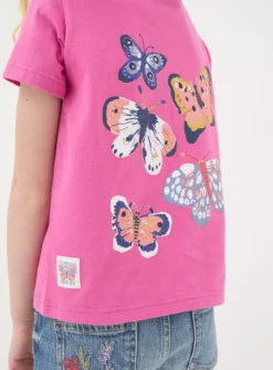 FATFACE Butterfly Fact T Shirt Washed Pink 3-4 Years -Hush Puppies Clothing Sale tuc144485561 Pink R Z004A