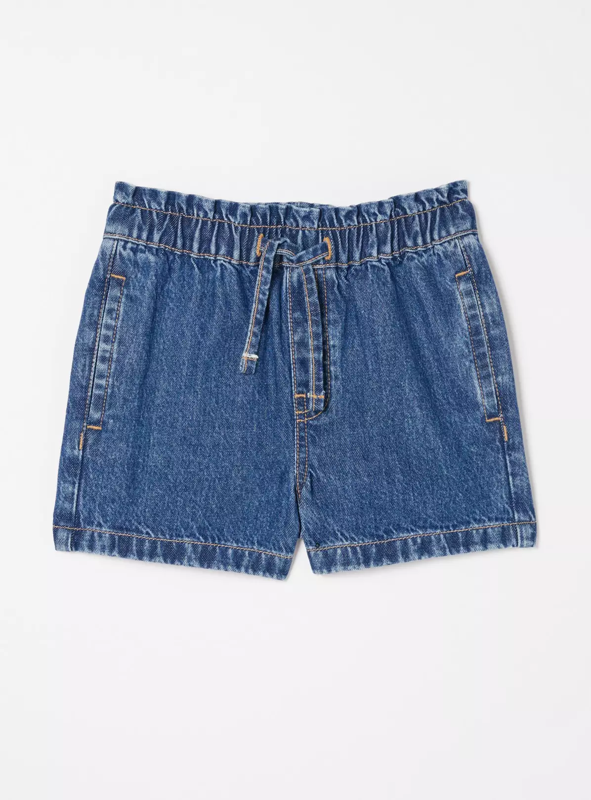 FATFACE Paperbag Denim Shorts Dark Denim Blue 3-4 Years 5 FATFACE Paperbag Denim Shorts Dark Denim Blue 3-4 Years - Image 3