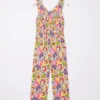 FATFACE Art Floral Jersey Printed Jumpsuit 3-4 Years