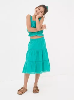 FATFACE Broderie Skirt And Top Set 6-7 Years -Hush Puppies Clothing Sale tuc144489167 Green R Z001A