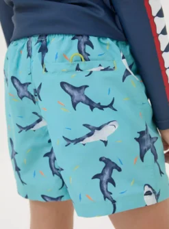 FATFACE Shark Swim Shorts 7-8 Years -Hush Puppies Clothing Sale tuc144493289 Blue R Z002A